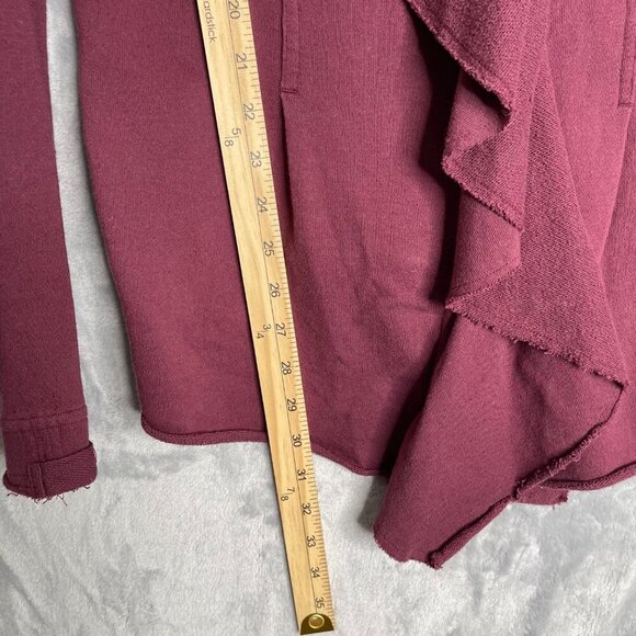 XCVI Women's M Jacket Asymmetrical Ruffle Zip Front Cotton Lagenlook - Picture 9 of 10